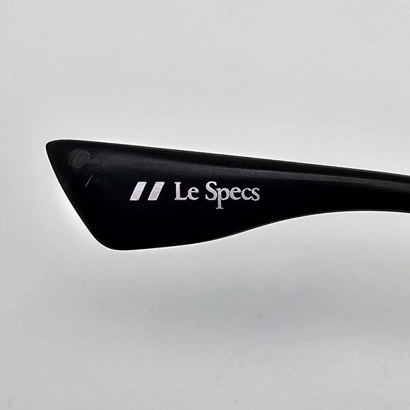 Le Specs The Prince Black Frame Gold Mirror Flat Lens Aviator Sunglasses 57mm - Picture 8 of 13